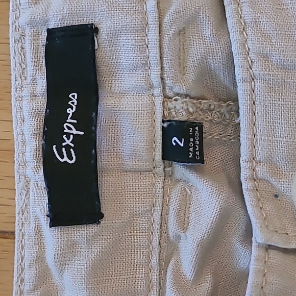 Express linen khakis size 2 - Picture 3 of 7